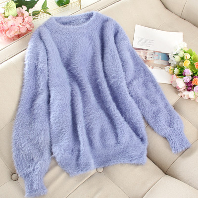 Pulover de damă modern în patru culori, cu decolteu oval și mâneci lungi