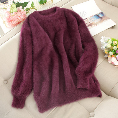 Pulover de damă modern în patru culori, cu decolteu oval și mâneci lungi