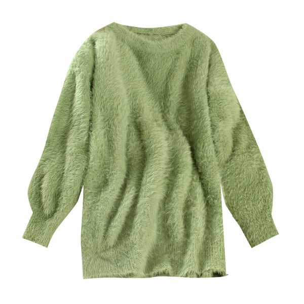 Pulover de damă modern în patru culori, cu decolteu oval și mâneci lungi