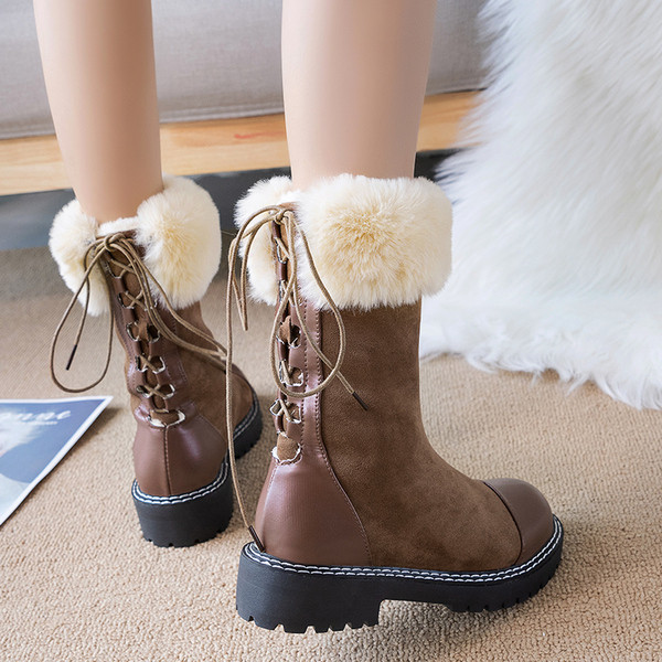 Cizme de iarna dama cu captuseala moale in mai multe culori