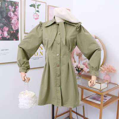 Νέο μοντέλο μοντέρνο γυναικείο φόρεμα με κουμπιά σε καφέ, πράσινο, ροζ και μαύρο χρώμα