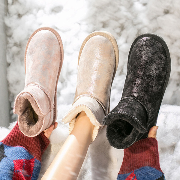 Lapos talpú női téli csizma többféle színben