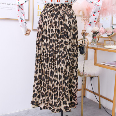 Νέο μοντέλο γυναικεία φούστα  με ζωικό τύπωμα σε γκρι, μπεζ και καφέ χρώμα