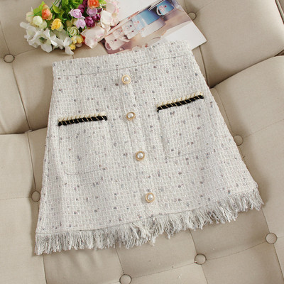 Stílusos női szoknya magas derékkal és zsebekkel, négy színben