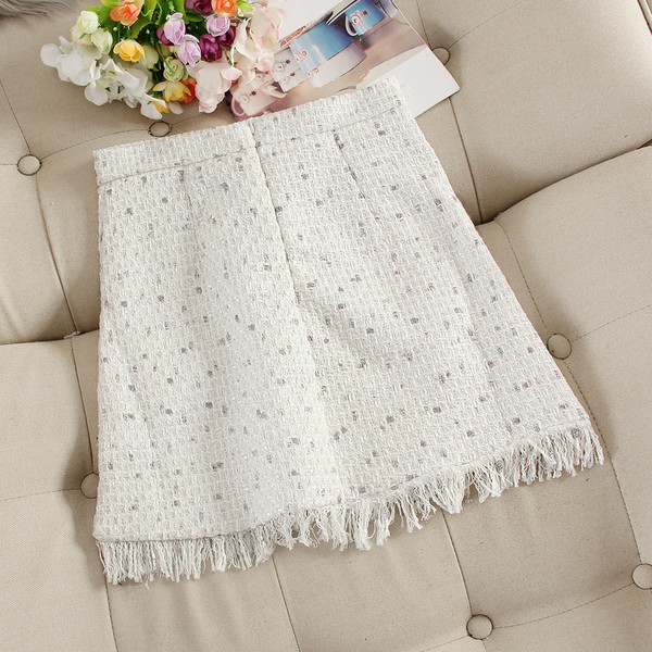 Stílusos női szoknya magas derékkal és zsebekkel, négy színben