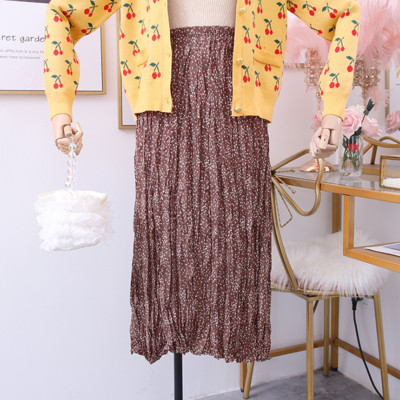 Fusta de dama model nou cu model in negru, maro si verde