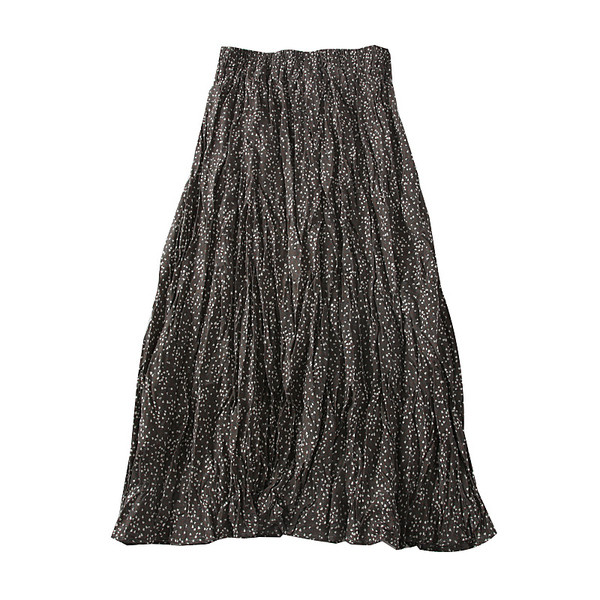 Fusta de dama model nou cu model in negru, maro si verde