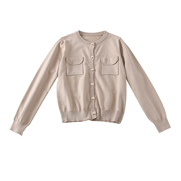 Vesta casual de dama model nou cu buzunare si nasturi in bej, negru si rosu