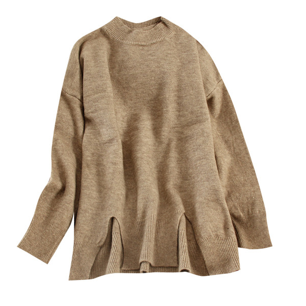 Pulover casual dama asimetric cu decolteu oval in mai multe culori