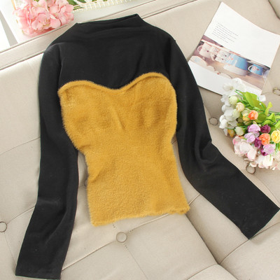 Bluză casual de damă cu decolteu oval și mâneci lungi în mai multe culori