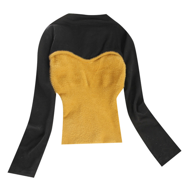 Bluză casual de damă cu decolteu oval și mâneci lungi în mai multe culori