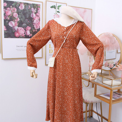 Καθημερινό γυναικείο φόρεμα με λαιμόκοψη και κουμπιά - σε διάφορα χρώματα