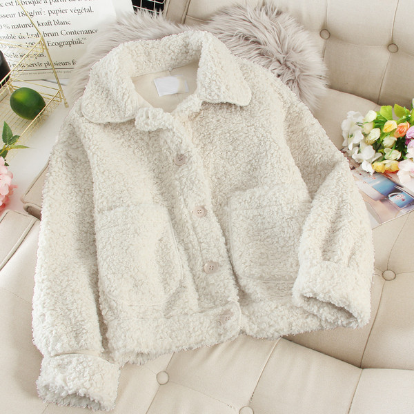 Női alkalmi kabát zsebekkel és gallérral több színben