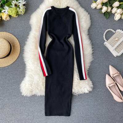 Rochie casual de dama cu decolteu oval in mai multe culori