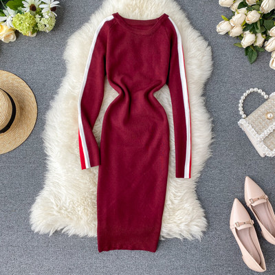 Rochie casual de dama cu decolteu oval in mai multe culori