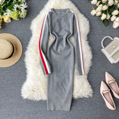 Rochie casual de dama cu decolteu oval in mai multe culori