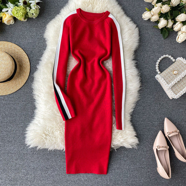 Rochie casual de dama cu decolteu oval in mai multe culori