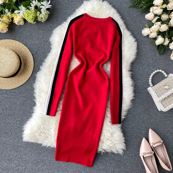 Rochie casual de dama cu decolteu oval in mai multe culori