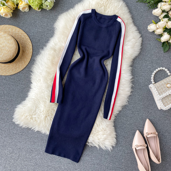 Rochie casual de dama cu decolteu oval in mai multe culori