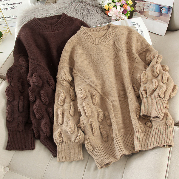 Modern női pulóver O-nyakkal, különböző színekben