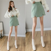 Új modell magas derékú női szoknya zöld, fekete és szürke színekben