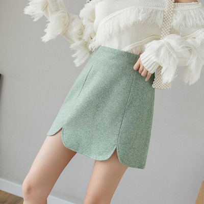 Új modell magas derékú női szoknya zöld, fekete és szürke színekben