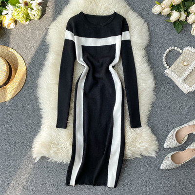 Rochie casual de dama cu decolteu oval in mai multe culori