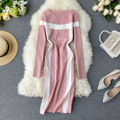 Rochie casual de dama cu decolteu oval in mai multe culori