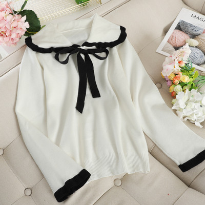 Pulover de dama cu panglica si maneci lungi in mai multe culori