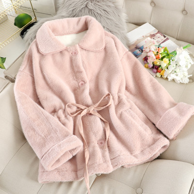 Palton de dama model nou cu cravate si nasturi in patru culori