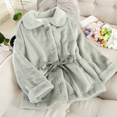 Palton de dama model nou cu cravate si nasturi in patru culori