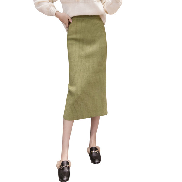 Fusta casual de dama model nou cu fanta in negru si verde