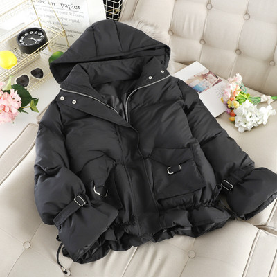 Geaca de iarna moderna de dama cu gluga si buzunare in patru culori