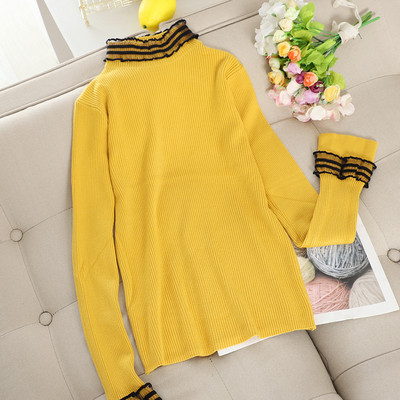 Pulover de dama modern cu guler polo in mai multe culori