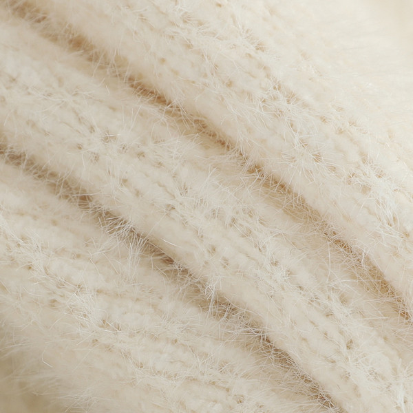 Rochie casual de dama tricotata in bej si roz cu curea si dantela