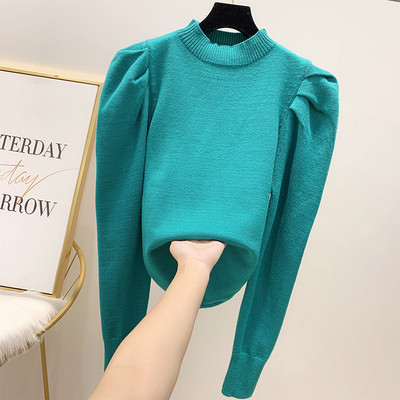 Pulover de dama modern cu maneci bufante in patru culori