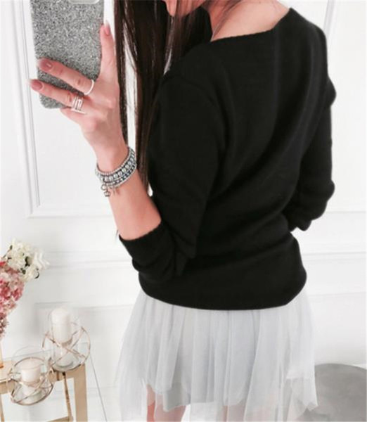 Pulover de dama model nou cu aplicatie si puf in trei culori