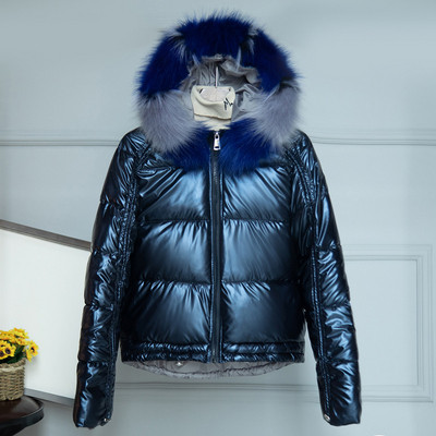 Geaca de iarna casual de dama cu puf si fermoar in mai multe culori