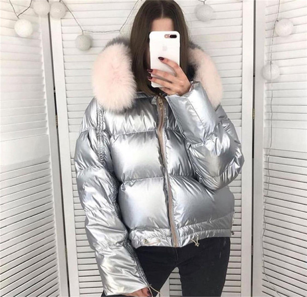 Geaca de iarna casual de dama cu puf si fermoar in mai multe culori