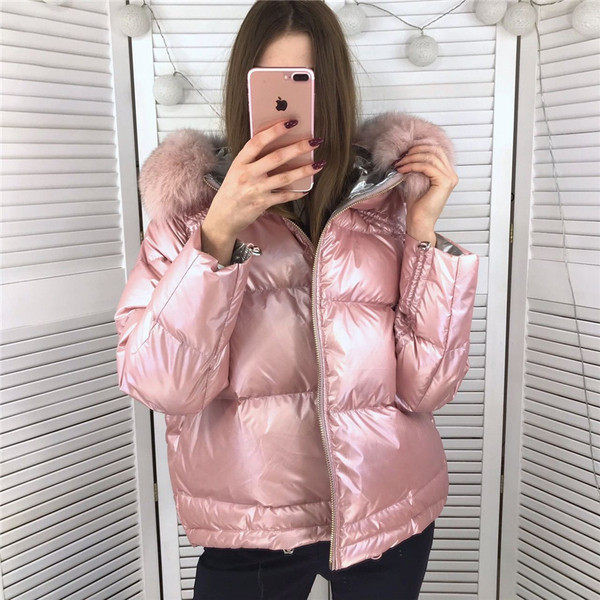 Geaca de iarna casual de dama cu puf si fermoar in mai multe culori