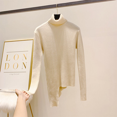 Pulover de dama cu guler inalt - model slim