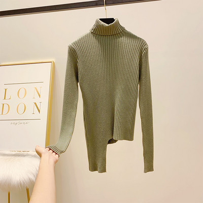 Pulover de dama cu guler inalt - model slim