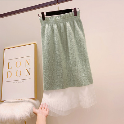 Fusta de dama moderna cu tul in patru culori