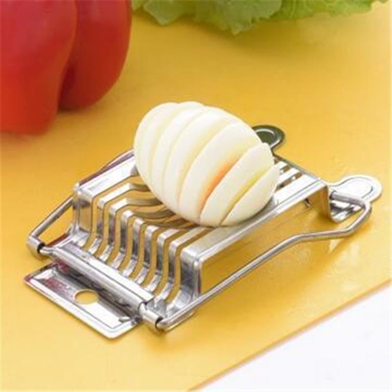 Praktikus eszköz rozsdamentes acél tojás vágásához ezüst színben