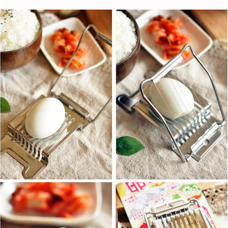 Praktikus eszköz rozsdamentes acél tojás vágásához ezüst színben