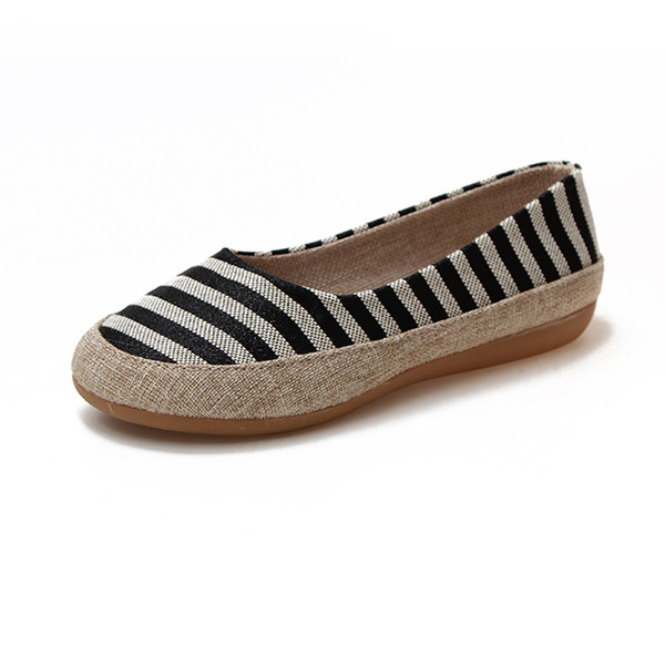 Pantofi casual dama cu dungi in doua culori