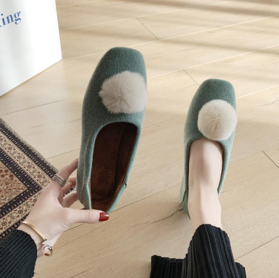 Pantofi casual dama cu puf in trei culori