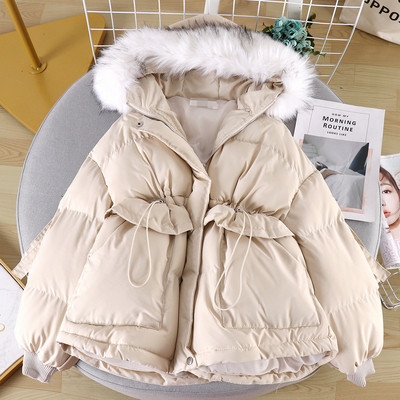 Geaca dama casual model asimetric cu gluga si puf in mai multe culori