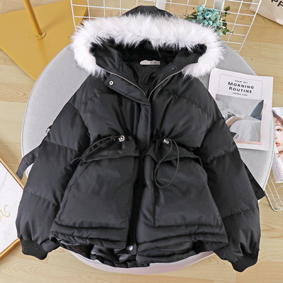 Geaca dama casual model asimetric cu gluga si puf in mai multe culori