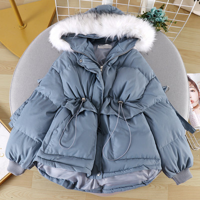 Geaca dama casual model asimetric cu gluga si puf in mai multe culori